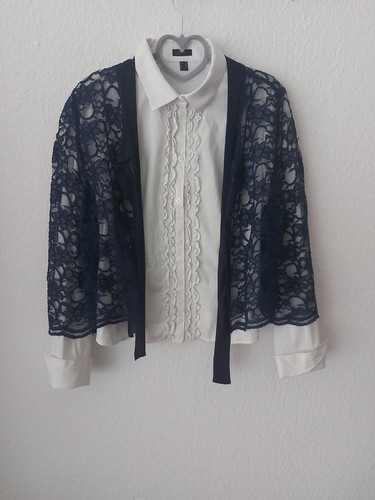 Spitzenjacke blau mit - spitzenjacke,